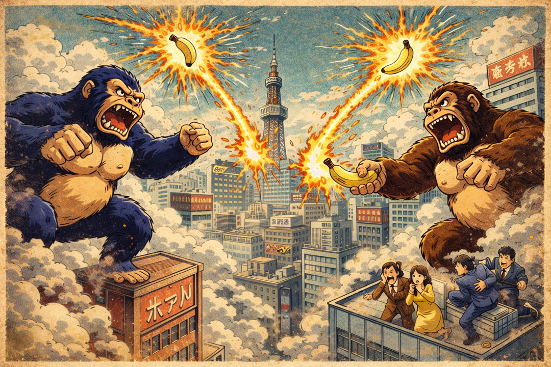 gorillas fighting low res